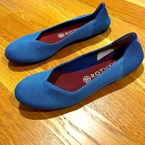 Rothy’s indigo mini stripe size 9